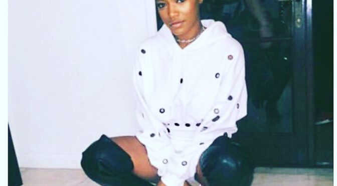 eke Palmer in e=ny by Sadia Hayden signature hoodie two-piece